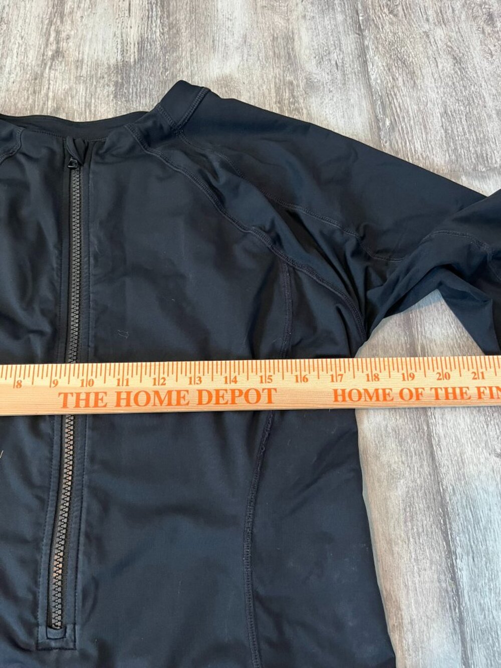 Athleta Black Long-Sleeve Zip Front One-Piece - Picture 9 of 12